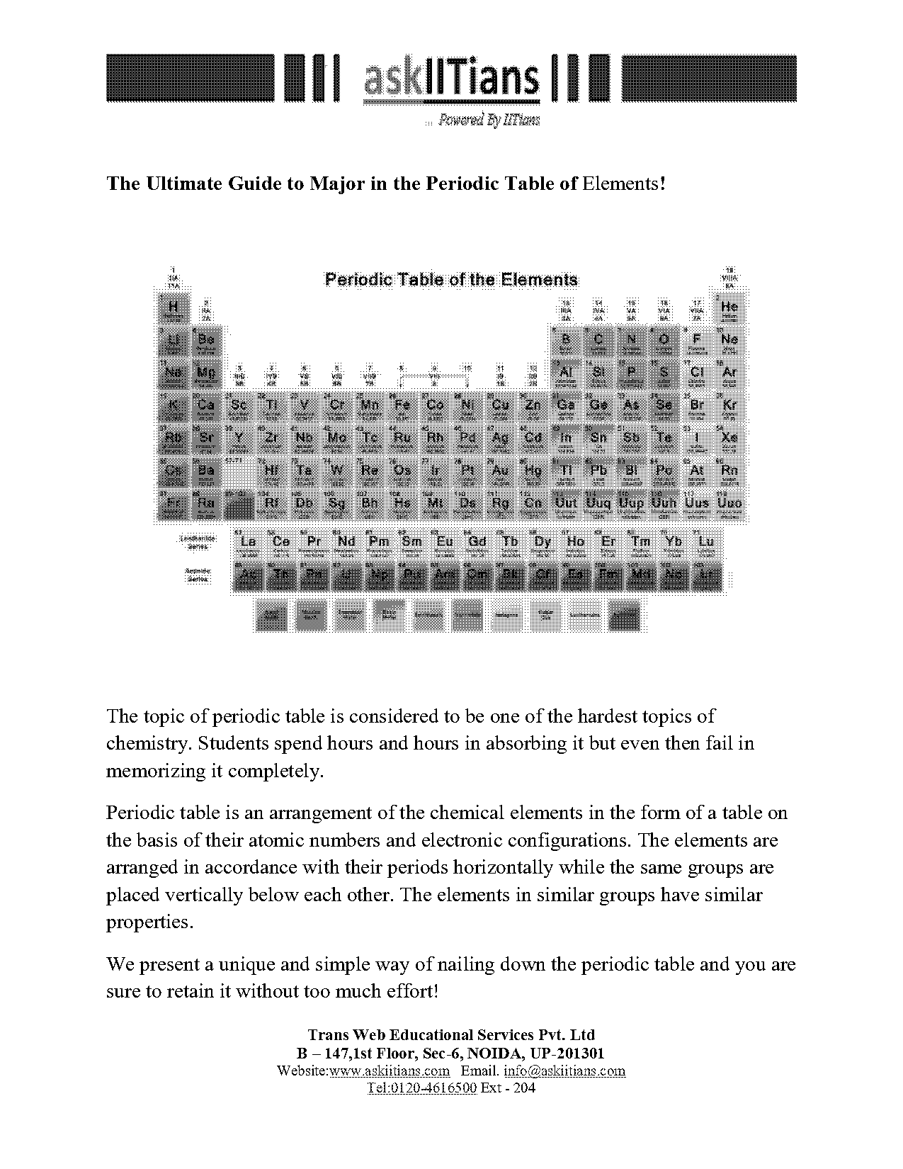 fast way to memorize periodic table