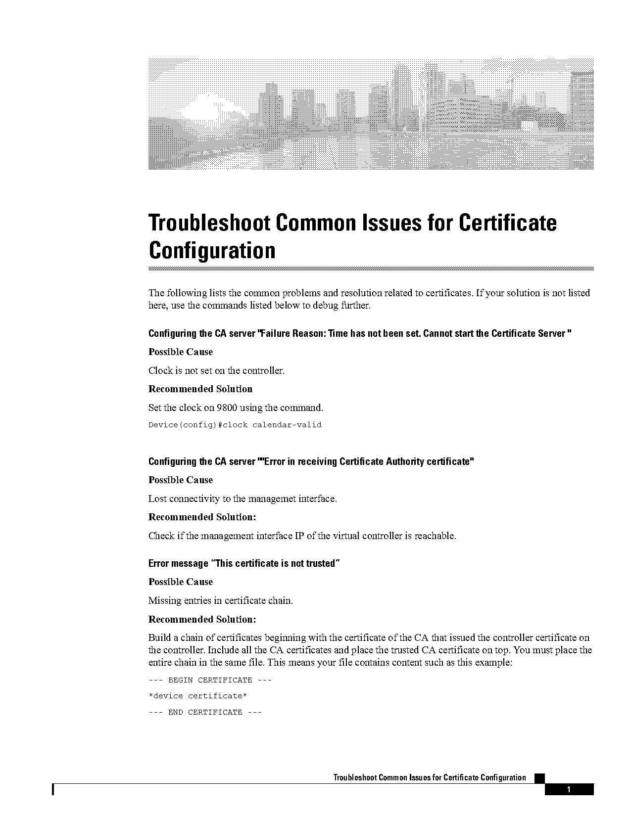 bad certificate error download